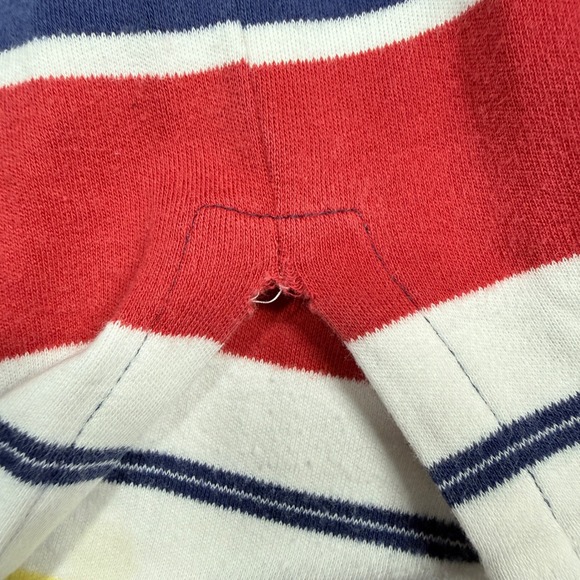 Polo Ralph Lauren Striped Polo Shirt Navy Red Yellow White Cotton Size M - Picture 6 of 12